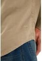 Camisa Oxford Manga Larga Café Para Hombre de Tennis