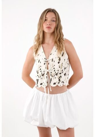 Tennis Falda Corta Tipo Globo Blanca Para Mujer Tennis