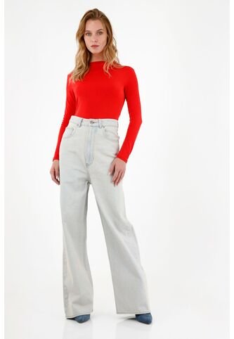 Tennis Jean Azul De Tiro Súper Alto Para Mujer Tennis