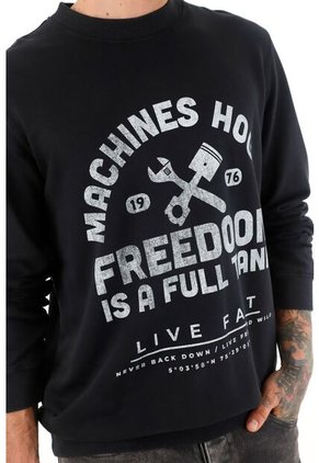 Tennis Buzo Negro Estampado Para Hombre