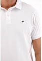 Tennis Polo Slim Fit Blanca Licra Para Hombre de Tennis