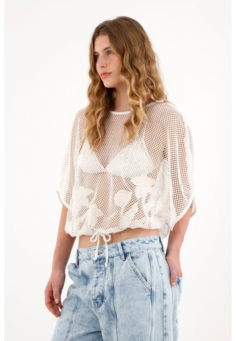 Tennis Camisa Con Recogido En Ruedo Crudo Para Mujer Tennis
