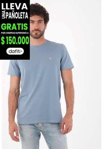 Tennis Camiseta Para Hombre De Algodón Azul Regular Con Icono De Raquetas Tennis