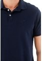 Tennis Polo Slim Fit Azul Licra Para Hombre de Tennis