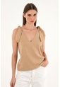 Tennis Camisa Crudo De Escote En V Y Tiras Para Mujer de Tennis