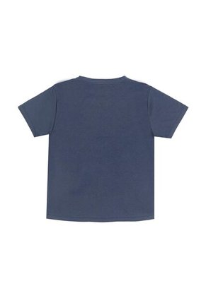 Camiseta Azul Con Estampado De Letras Para Mujer