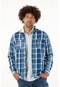 Tennis Camisa Azul Tipo Leñadora Para Hombre de Tennis