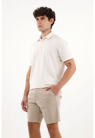 Tennis Polo Crudo Con Raqueta Bordada Para Hombre Tennis