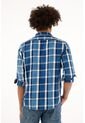 Tennis Camisa Azul Tipo Leñadora Para Hombre de Tennis