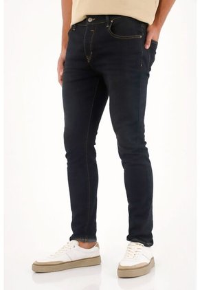 Tennis Jean Skinny Tiro Medio Azul Oscuro Para Hombre