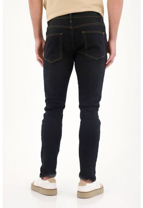 Tennis Jean Skinny Tiro Medio Azul Oscuro Para Hombre