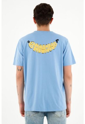 Camiseta Unisex Estampada En Posterior Azul