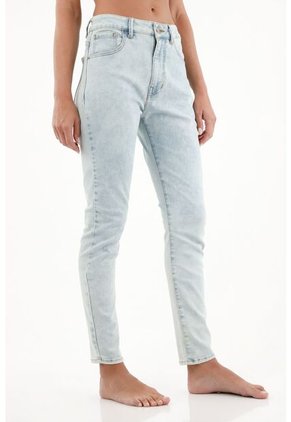 Tennis Jean Jegging De Tiro Alto Azul Claro Para Mujer
