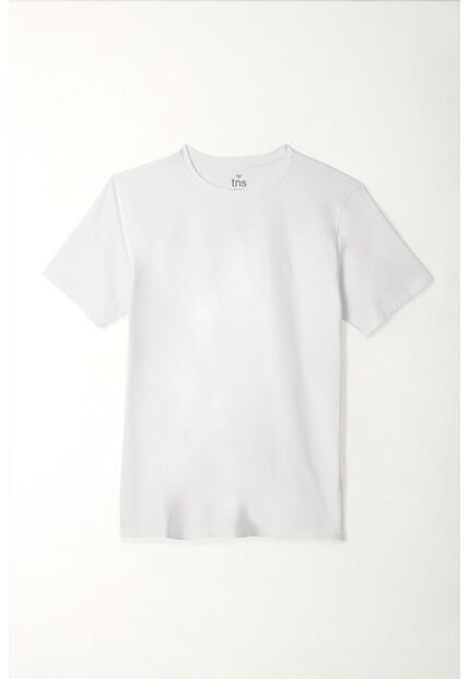 Tennis Camiseta Cuello Redondo Blanca Para Hombre