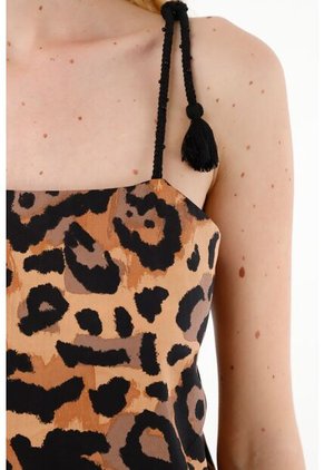 Tennis Camisa Crop En Animal Print Para Mujer