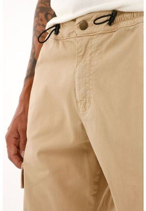 Pantalón Jogger Con Bolsillos Cargo Café Para Hombre