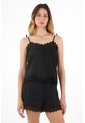 Tennis Camisa Negra De Tiras Ajustables Para Mujer de Tennis