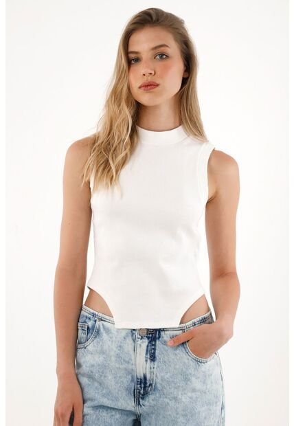 Tennis Camiseta Manga Sisa Crudo Para Mujer