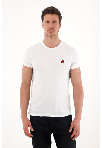Tennis Camiseta De Manga Corta Blanca Para Hombre