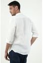 Camisa Blanca De Lino Para Hombre de Tennis