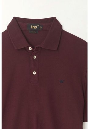 Polo Roja Cuello Tejido Para Hombre