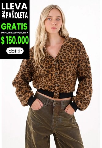 Tennis Buzo Afelpado En Animal Print Para Mujer Tennis