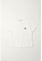 Camiseta Básica Manga Corta Crudo Para Niña de Tennis