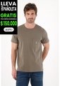 Tennis Camiseta Básica Con Bolsillo Y Estampado Gris Para Hombre de Tennis