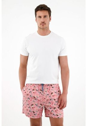 Pantaloneta De Baño Con Estampado De Hongos Para Hombre
