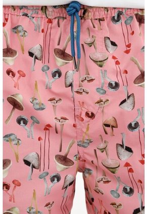 Pantaloneta De Baño Con Estampado De Hongos Para Hombre