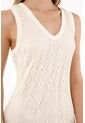 Tennis Vestido Largo En Tejido De Crochet Crudo Para Mujer de Tennis