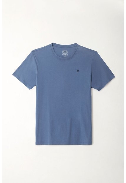 Tennis Camiseta Azul Con Mini Raqueta Bordada Para Hombre