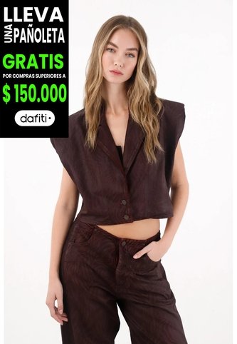 Tennis Chaleco Crop Con Estampado Animal Print Para Mujer Tennis