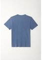 Tennis Camiseta Azul Con Mini Raqueta Bordada Para Hombre de Tennis
