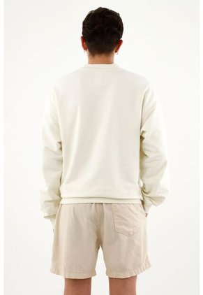 Buzo Unisex Crudo Con Mini Bordador Allover