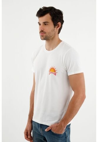 Tennis Camiseta Blanca Con Mini Print Para Hombre Tennis