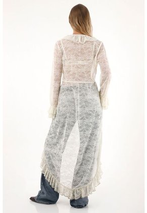 Tennis Kimono Largo En Encaje Con Boleros Para Mujer