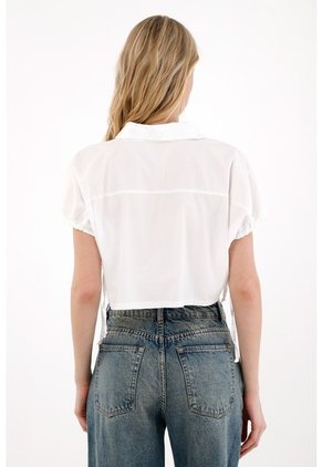 Tennis Camisa Con Recogido Crudo Para Mujer