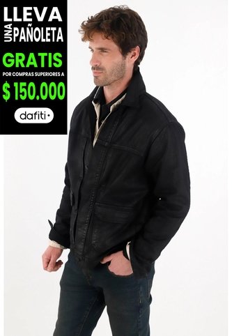 Tennis Chaqueta En Bull Denim Resinada Negra Para Hombre Tennis