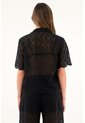 Tennis Camisa Tipo Bowling En Encaje Negra Para Mujer de Tennis