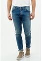 Jean Para Hombre Tennis, Jeans Super Skinny Plano Cintura Con Pretina de Tennis