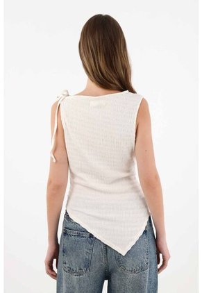 Tennis Camiseta Con Recogido Lateral Crudo Para Mujer