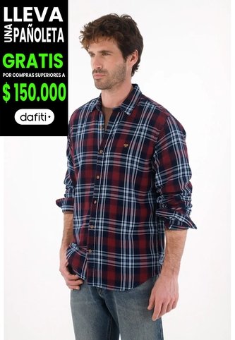 Tennis Camisa Tipo Leñadora Azul Para Hombre Tennis
