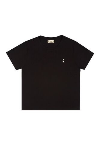 Tennis Camiseta Negra Manga Corta Para Mujer Tennis