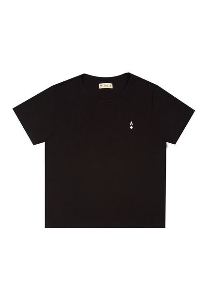 Tennis Camiseta Negra Manga Corta Para Mujer