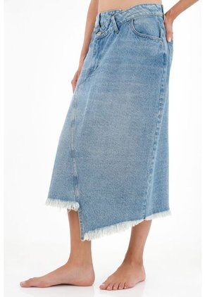 Tennis Falda Midi Azul Para Mujer