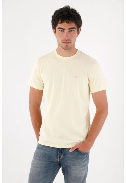Tennis Camiseta Con Mini Raqueta Amarilla Para Hombre