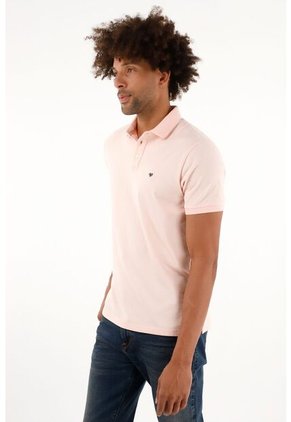 Polo Licrada Rosada Para Hombre