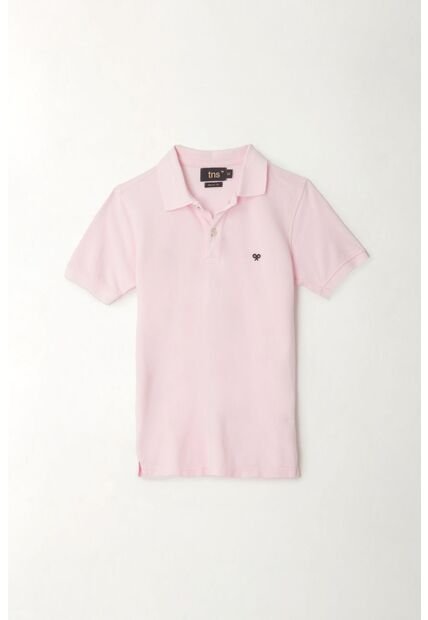 Polo Cuello Tejido Rosada Para Niño