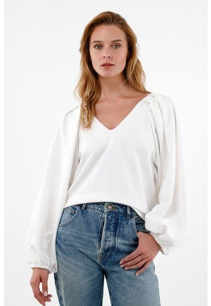 Tennis Buzo De Silueta Amplia Crudo Para Mujer